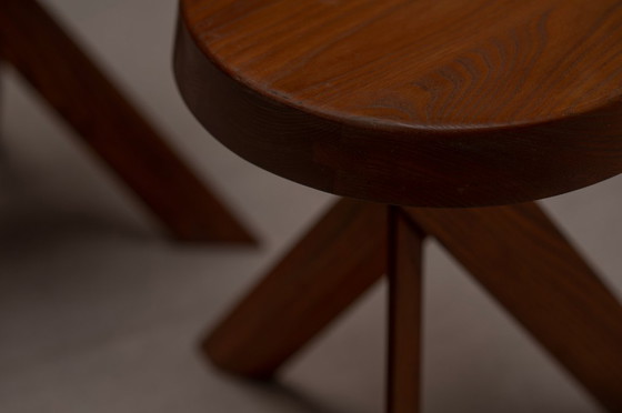 Image 1 of Frühe Serie von Hockern "S31 A" von Pierre Chapo