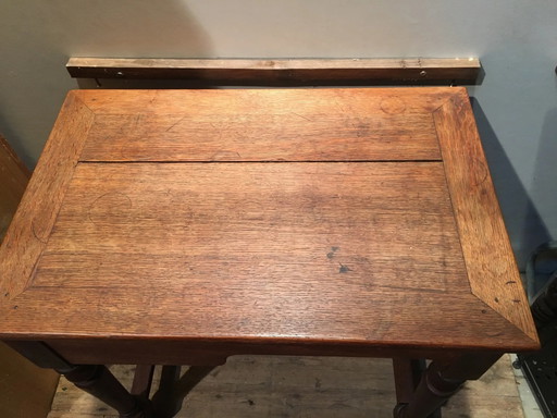 Bureau rustique en chêne avec tiroir