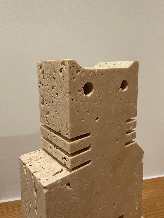 Image 1 of Coppia di gatti in travertino, Fratelli Mannelli, Italia, anni '70