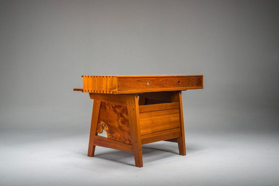 Image 1 of Mid-Century Modern Teak Schreibtisch, 1980er Jahre