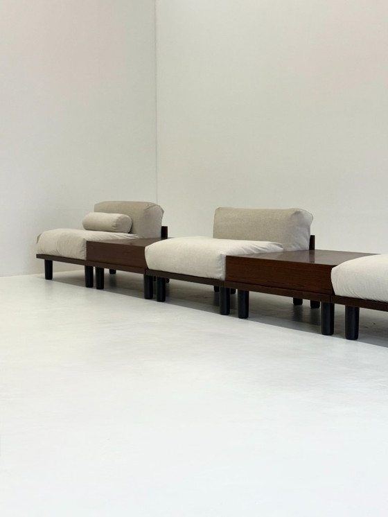 Image 1 of Italian modular sofa with coffee table set in Japandi Style