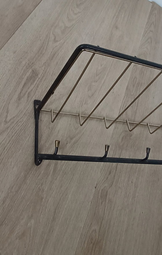 Distinctive Fifties Coat Rack – Metal, Brass (photo 3 of 10)