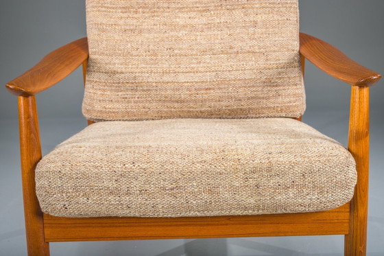 Image 1 of Deense moderne zitset in teakhout van Arne Vodder voor France & Søn, jaren 60, set van 3