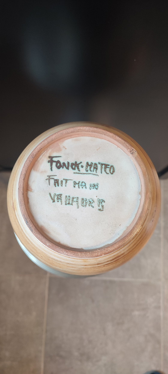 Image 1 of Large Vallauris vase signed Jacques Fonck and Jean Matéo, 1950s