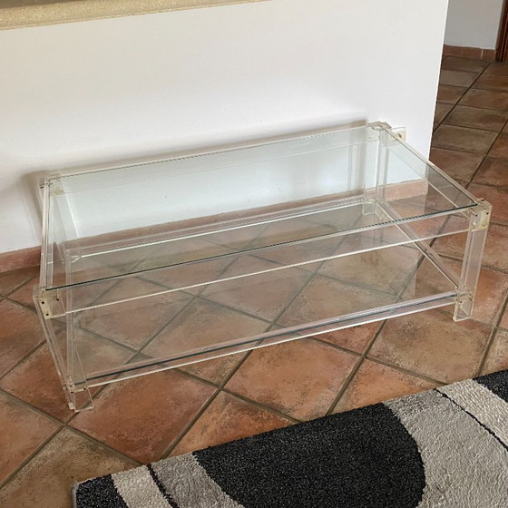 Image 1 of Roche Bobois coffee table. 1980. 126x70. Plexiglas and glass.