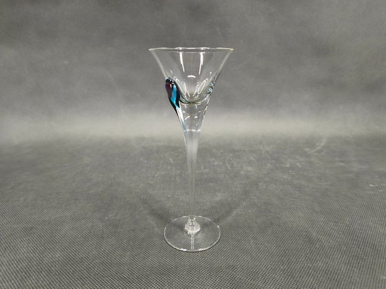 Image 1 of Boheemse Crystalex handgeblazen karaf met zes glazen, set uit de jaren 1990.