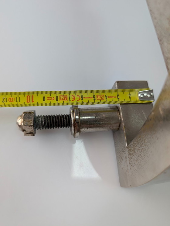 Image 1 of Pair of Art Deco Geometric Chromed Door Handles, 1920s