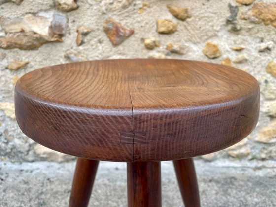 Sgabello Berger vintage, alto, in frassino, di Charlotte Perriand, anni '50 – Sgabelli, Legno (photo 13 of 32)