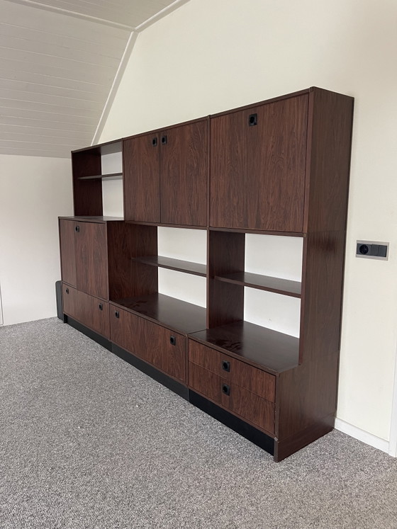 Cees Braakman In The 60s Vintage Retro Art Deco – Wall cabinet, Glass, Wood (photo 3 of 9)