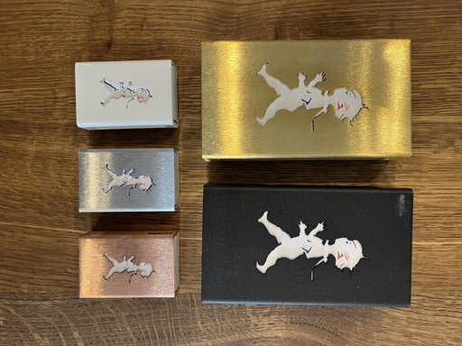 Set 5 design matchbox holders