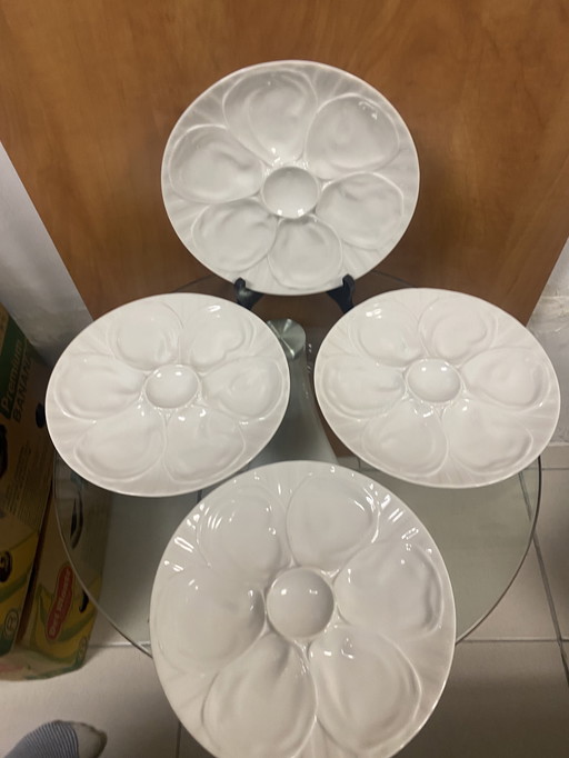 6 Pillivuyt Oyster plates