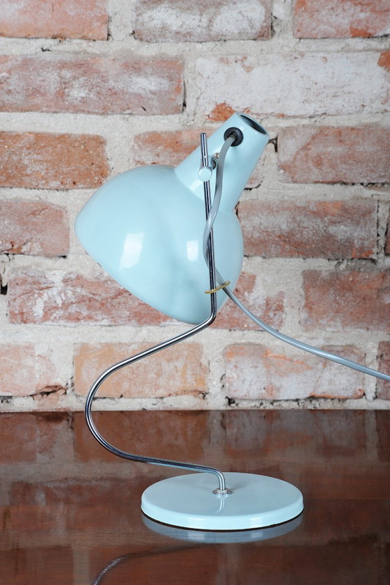 Restored Mid-Century Table Lamp, by LIDOKOV, Model L 193, Czech, 1960s – Metal, Chrome (photo 11 of 12)