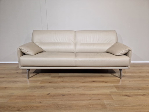 Leolux Bora Balanza 3-Sitzer Sofa Creme Leder design Axel Enthoven