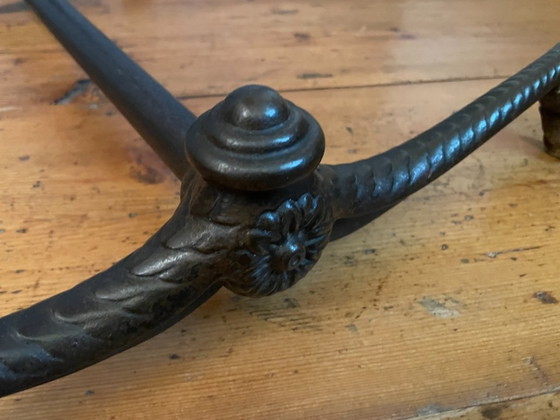 Elkhart Bedside Table Reading Table Lectern Sidway Table French antique, Wood, Iron, Black (photo 11 of 23)