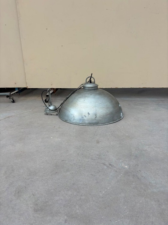 Vintage Industrial Metal Factory Pendant Lamp – Large Dome (photo 5 of 5)