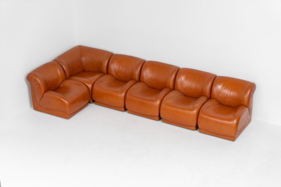 Modular Sofa by Doimo Salotti (Italy, 1970s). – Leather, Vintage (photo 4 of 24)