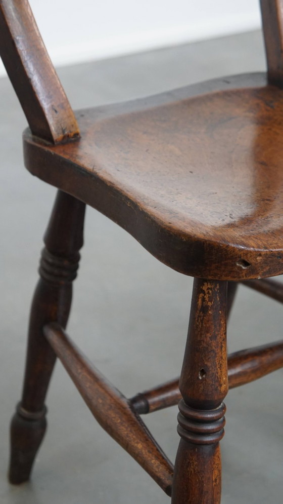 Image 1 of 8 x Antique English Oxford dining/kitchen chair