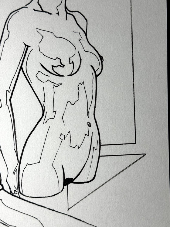 Image 1 of Eugène Eechaut (1928-2019) - framed ink diptych - 1980s, 