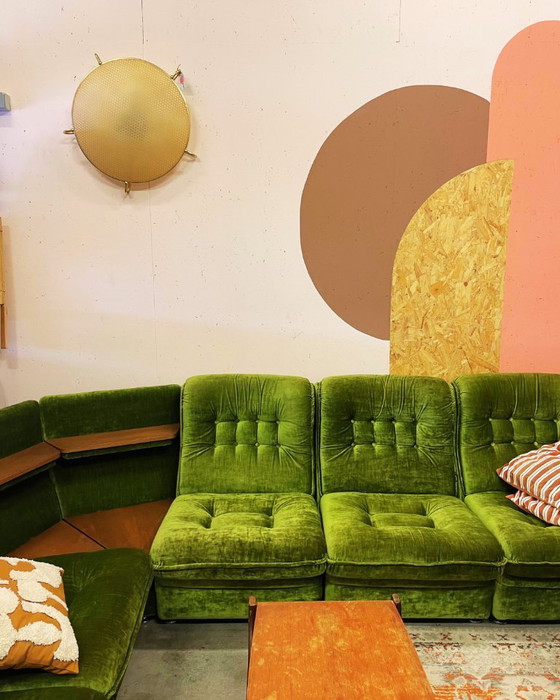 Image 1 of Plafonnier rond doré des années 1950 par Erco Leuchten modèle n° 70.