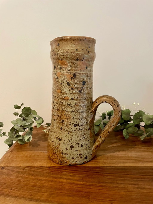 Pyrited Stoneware Pitcher