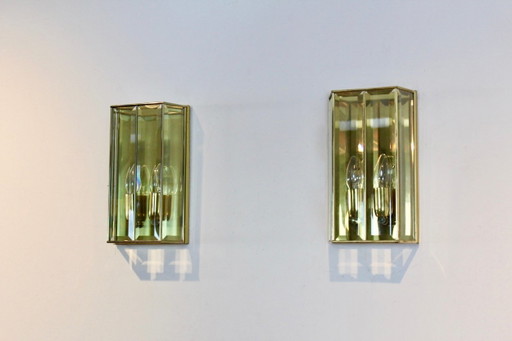 2 apliques de cristal franceses vintage