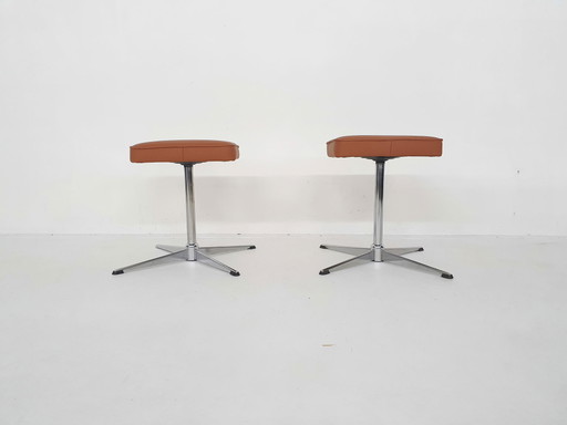 2 tabourets pivotants Mid Century
