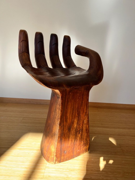 Pedro Friedeberg "Hand Chair" Design hand chair sculpture – Stools, Wood (photo 15 of 22)