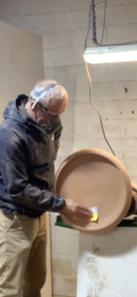 Image 1 of Titel: Exclusieve XL Sipo Mahoniehouten Schaal – Ø 46 cm – Vintage Design