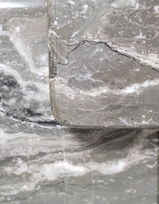 Image 1 of Vintage organically shaped marble side tables, Germany 1970