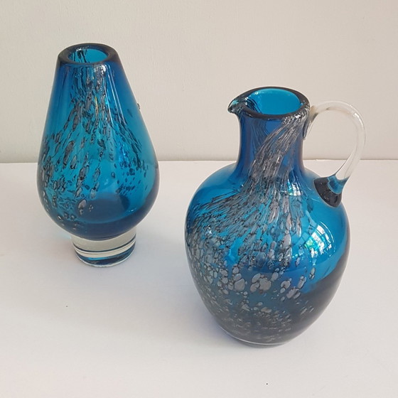 Image 1 of 2X Vases en verre de Floride par Löffelhardt pour Zwiesel