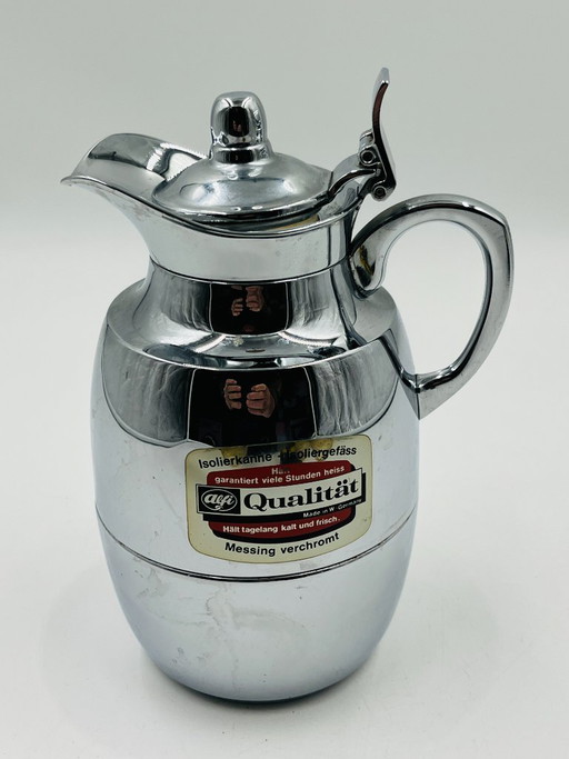 Vintage chrome-plated Alfi thermos carafe from Germany