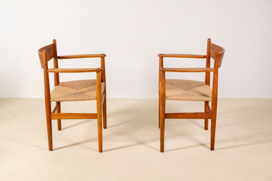 2 sillas de comedor Hans J. Wegner CH37 en roble aceitado, década de 1970. – Carl Hansen & Søn, Wood, Vintage (photo 3 of 12)
