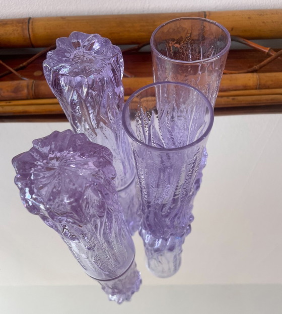 Image 1 of 6 Italian Murano Lila Glasses 