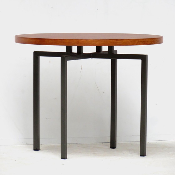 Image 1 of Table d'appoint ronde vintage Mid Century Table basse en teck, années 1960