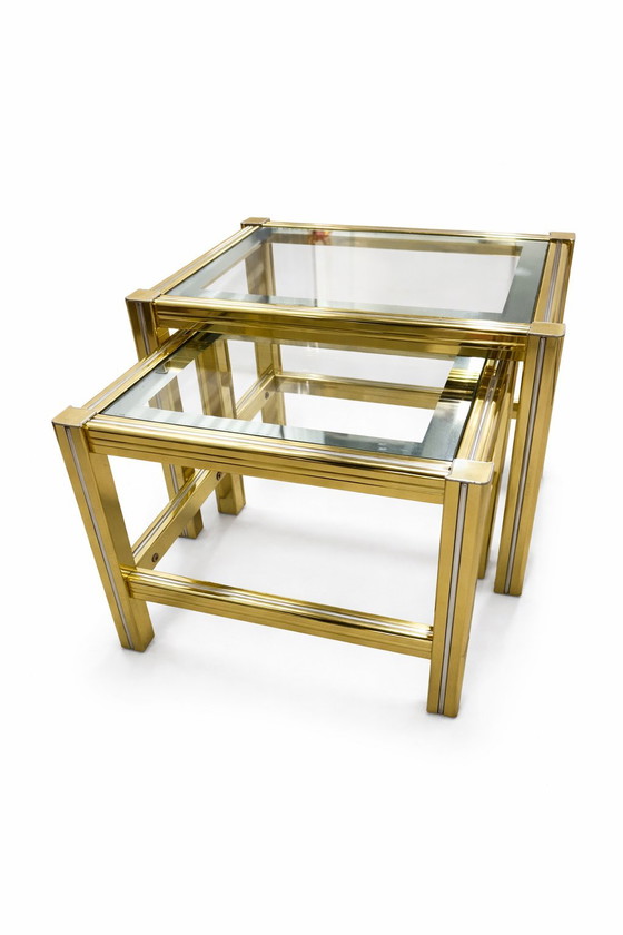 Image 1 of Vintage Italian Design nesting tables in Hollywood Regency style