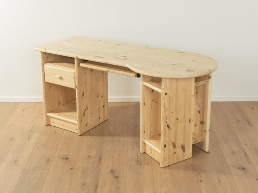 Scrivania contenitore in legno massello degli anni '80