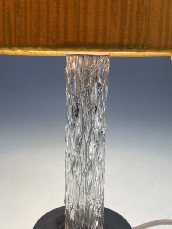 Image 1 of Kaiser Leuchten Table Lamp, Ice Glass Base, 1970'S