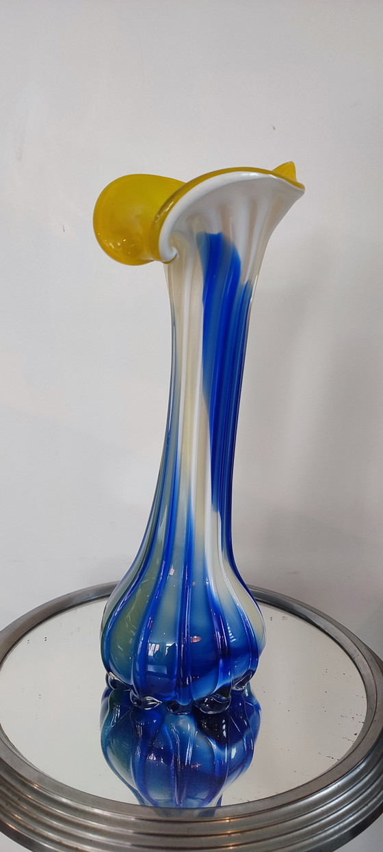 Image 1 of Vaso in vetro soffiato di Murano Calla Lily anni '60-'70