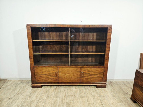 Set da Ufficio Direzionale Art Déco in Noce, anni '30, Set di 2 – Scrivanie, Wood, Art Deco (photo 3 of 33)