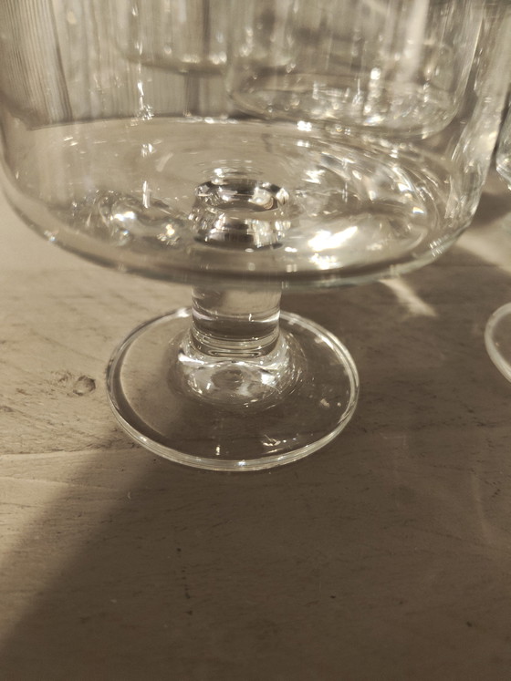 Image 1 of Bicchieri di cristallo tedesco Rosenthal Thomas Porzellan con bordo argentato e stelo corto