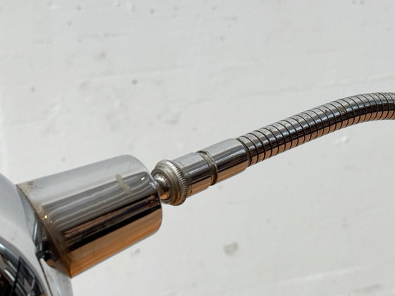 Image 1 of Space Age Chrome Clamp Lamp with Gooseneck, 1970s