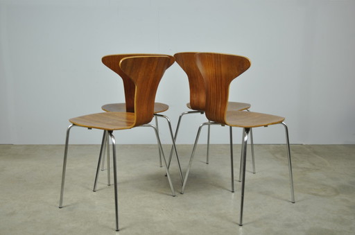 Fritz Hansen / Vintage Mosquito Dining Chairs / Arne Jacobsen / 1960S Denmark