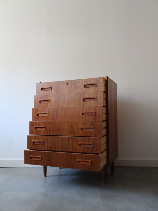 Vintage Danish chest of drawers in teak by Westergaard Møbelfabrik