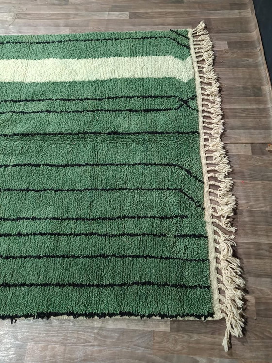 Image 1 of Alfombra grande verde hecha a mano, por encargo, tamaño 200/300 cm.