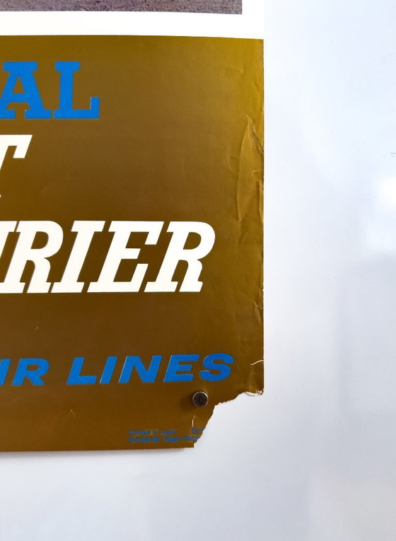 Image 1 of ✈️ Japan wacht op je (JAL DC-8 Jet Courier) – ca. 1963 – Originele vintage poster | | 100,5 × 62,5 cm | Japan