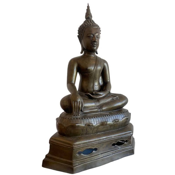 Buda tailandés de bronce sentado con llama extraíble (ushnisha) – lote 160 – Esculturas, Bronze (photo 3 of 12)