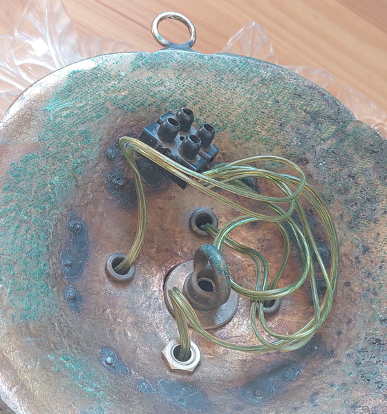 Image 1 of Bloemvormige wandlamp in art nouveau-stijl van Murano-glas, gemaakt door Venini.