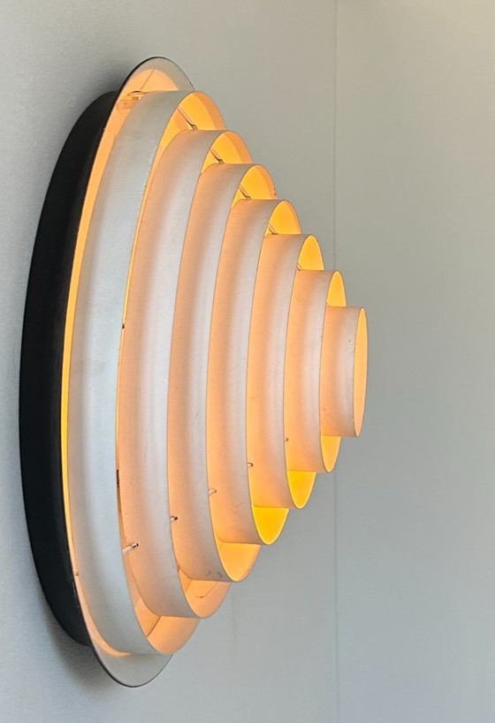 Image 1 of Lampada da parete vintage Falkenbergs, metallo bianco e nero, Svezia 1960