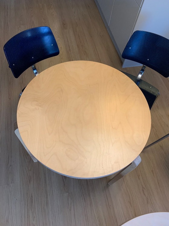 Image 1 of Zelfgemaakte Artek Aalto ronde tafel