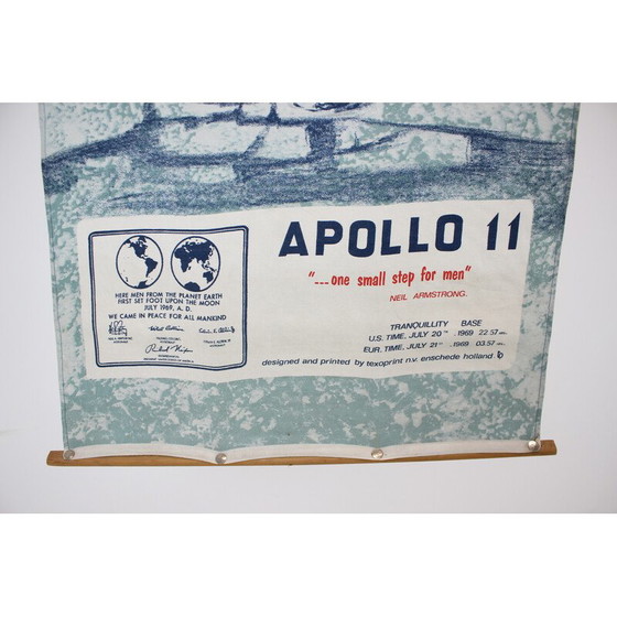 Image 1 of Vintage Neil Armstrong nasa vtg Apollo 11 fabric wall decoration